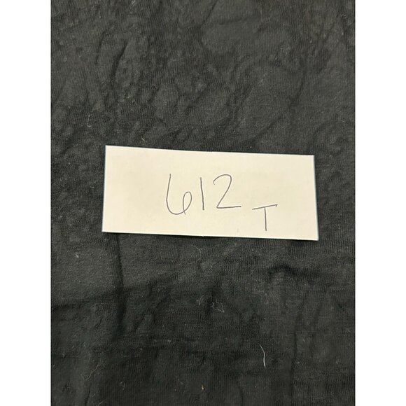 BCBGMaxAzria Burnout Graphic Short Sleeve T-Shirt Black Sz Large Scoop Neck Tee - Picture 8 of 9